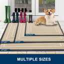 Buganda Front Door Mat Indoor Outdoor Entrance, Non-Slip Natural Rubber Doormats, Easy Clean, Low Profile, Dirt Trapper Entryway Floor Mats for Outside, Garages and Patios, 29.5x17, Beige