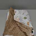 BOPRIO Baby Blankets for Boys Girls, Soft Lightweight Nursery Minky Blankets with Double Layer Dotted Backing for Infant Toddler Nursery Crib with Cute Farm Animals Design 30 x 40 Inch