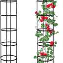 6.7FT Garden Obelisk Trellis for Climbing Plants,81Metal Plant Support Tower,Heavy Duty Thickened Tube,Rustproof Black Vine & Flower Stand for Outdoor Indoor Use