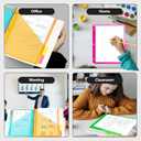 XUCHUN 8-Tab Binder Dividers with Pockets, Plastic Tab Dividers for 3 Ring Binder Organizer,3 Hole Sheet Protectorsh for US Letter Size in 0.5,1,2,3 inch Binders6 Sets (Multicolor)