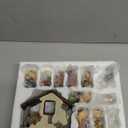 Small Nativity Set Figurines, Resin Mini Nativity Scene for Christmas Indoor, Holy Family Statue Figurines Christmas Decorations for Tabletop Holidays Home Decor, 11PCS (Off White)