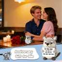 Crochet Wolf Gift for Men  Valentines Day Gift for Him, Handmade Wolf with Cute Pun Card, Romantic Stuffed Animal for Men