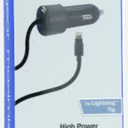 ZGear High Power Lightning Cable Car Charger - Black, 5 ft 