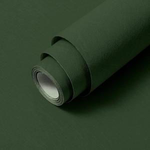 Abyssaly Dark Green Peel and Stick Wallpaper Removable Silk Texture Contact Paper Self Adhesive Vintage Embossed Stick on Wallpaper Home Decorativon for Wall Shelf Liner Paper 15.7" X 118"