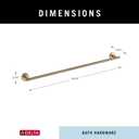 Delta Towel Rack | 30 Inch Champagne Bronze Extra Long Towel Bar for Bathroom, Kitchen | Trinsic Accessories
