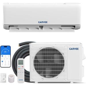 Garvee 24000 BTU 19 SEER2 Ductless Mini Split AC & Heat Pump, 208-230V Energy Efficient Buit in WiFi, Compatible with Alexa, Voice Control, Cools & Heat Up to 1500 Sq.ft