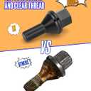 M12x1.25 Lug Bolts, 24pcs Solid One-Piece Wheel Bolts Upgrade for OE 68296586AA 610-632, 22mm Shank 17mm Hex Lug Bolt Fit for Jeep Renegade Dodge Hornet Fiat 500 500L,Replaces Swollen Factory Hardware