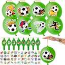 72 PCS Soccer Party Favors 48 Pre-Cut Temporary Tattoos & 24 Soccer Punch Balloons Themed Birthday Party Decorations Supplies Favors Soccer Team Gifts Goodie Bag Fillers Classroom Rewards