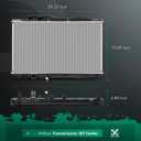 SCITOO Full Aluminum Radiator Replacement for 2006 2007 2008 2009 2010 2011 for Honda for Civic Sedan 1.8L 2922 Plastic Radiator
