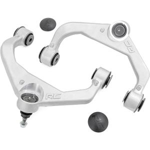 Rough Country Forged Upper Control Arms for Chevy Silverado GMC Sierra 2500HD/3500HD (2020-2025) with 3" Lift, 2-Pack, Silver