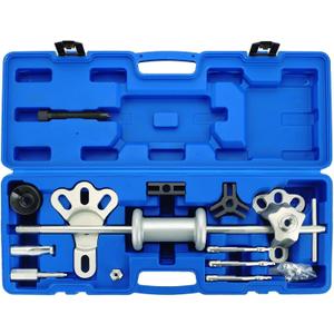 9-Way 2/3 Jaw Bearing Hub Gear Seal Remover Tool, 19pc Heavy Duty Slide Hammer Puller Kit