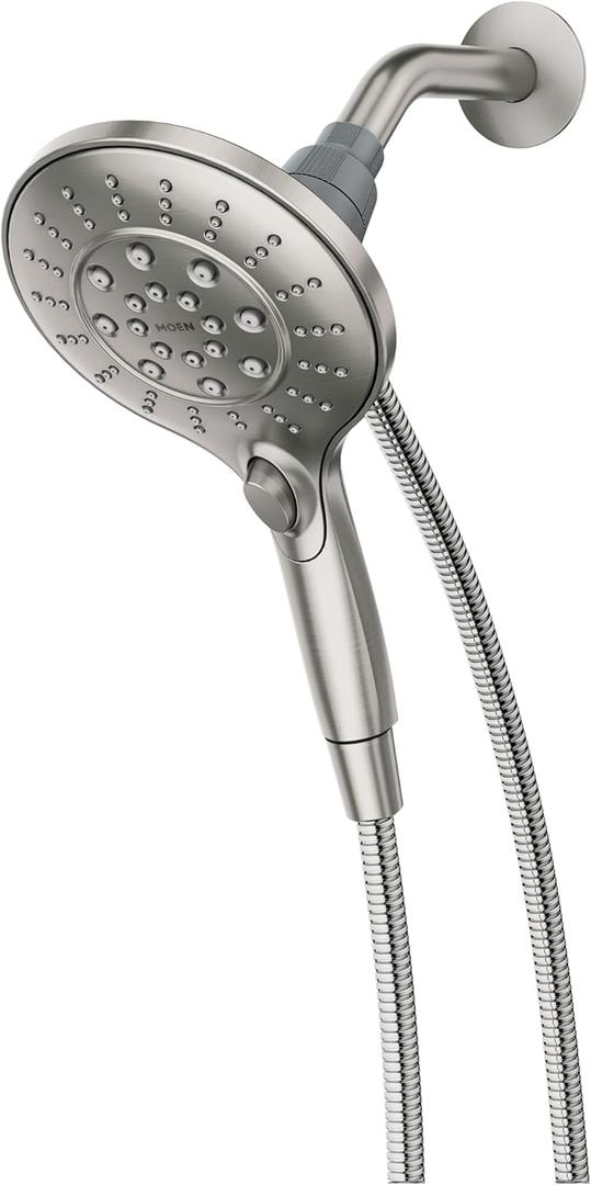 MOEN 26112SRN Engage Six-Function 5.5-Inch Removable Handheld Showerhead with Magnetic Docking System, No Size, Spot Resist Brushed Nickel