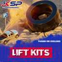 KSP 3inch Level kit for Dodge Ram 1500 2WD 1994-2018, 3" Front Coil Spring Spacers Compatible with Ram 2500 3500 2WD 1994-2011, PU Suspension Leveling Lift Kits Raise 3in on Dodge Ram (2pcs Black)