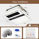 Bathroom exhaust fan with heater&Bathroom vent fan with light&speaker,5in1