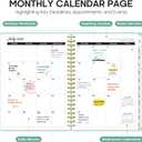 2 x Planner 2025-2026, Academic Year Weekly and Monthly Calendar Planner, July 2025 - June 2026, Spiral Bound School Planning Tool, Perfect for Teacher, Student, Woman & Men - A5 (6.3" x 8.5"), Seafoam