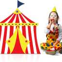 3.3 FT Circus Party Decorations Carnival Cardboard Tent Cutout | for Birthday Party Baby Shower Decorations Backdrop