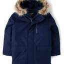 The Children's Place, Boys,Water and Wind Resistant Hooded Zip Front Parka Jacket, Tidal Microfleece, Size: Medium