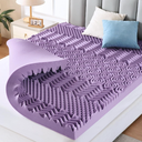 3 Inch 7-Zone Queen Mattress Topper, Egg Crate Memory Foam Mattress Topper
