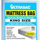 Ultrasac - King Size Waterproof Mattress Cover, 2 Mil (eq), 88 x 96, Clear, 1 Count - Moving & Storage