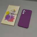 YENAPOON for Samsung Galaxy A16 5G Case, Silicone Phone Case with 1 Screen Protector, Soft Anti-Scratch Microfiber Lining, Full Body Shockproof Slim Cover, Purple