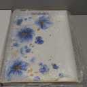 Serving Tray with Handles, 15.7 * 11.8 inches, Plastic Ottoman Tray with Exquisite Paintings, Trays for Coffee Table (Charm Blue)