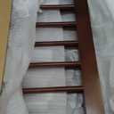 Solid Wood Freestanding Pet Gate - 4 Panels 24" - Folding Safety Fence with 2 Support Feet - Ideal for Stairs, Doorways, Halls, Kitchens - Indoor Wooden Dog Gate - Walnut Color