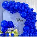 114pcs Royal Blue Balloons Different Sizes, 18 12 10 5 inch Matte Dark Blue Balloons Garland Arch kit for Graduation New Year Baby Shower Birthday Baseball Nautical Party Decorations