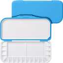 Mr. Pen- Airtight Watercolor Palette with Lid, Blue, 18 Wells and 2 Mixing Areas, Empty Watercolor Palette, Paint Pallet with Lid, Folding Paint Tray