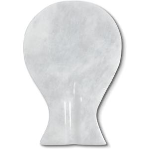 Luxury Handmade Cloudy White Marble Spoon Rest for Kitchen Counter, Cooking Utensil Holder for Stove Top, Spatula, Tongs Keeper Countertop Spoon Holder