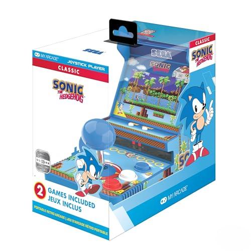 My Arcade Sonic Joystick Player: Sonic The Hedgehog Retro Game Console, 2 Games in 1, Sega Classic Arcades, 3.5" Full Color Display, Gifts for Kids and Adults