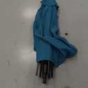 Blissun 9' Outdoor Patio Umbrella, Outdoor Table Umbrella, Yard Umbrella, Market Umbrella with 8 Sturdy Ribs, Push Button Tilt and Crank (Light Blue)