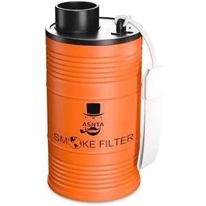 ASNTA(2.0)- Personal Air Filter -Durable Metal Housing, Easy to Carry, with Replaceable Cartridge, Suitable for Capturing Smoke and Removing Odors Durable for 500 Times of Use (Orange)