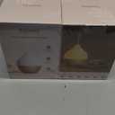 SALKING Essential Oil Diffuser, 100ml Small Aromatherapy Diffuser with Auto Shut-Off Function, Ultrasonic Diffusers for Essential Oils, Cool Mist Humidifier with Warm White Lights, for Office Home (White + Wooden Grain), Pack of 2 