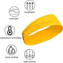 2 x hoyuwak 6pcs Headbands for Women  Vibrant & Bold Yoga Headbands for Social Media, Music Festivals & Workouts  Photogenic Non-Slip Hair Bands (19-21 Inch)