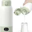 Portable Bottle Warmer 17oz Large Capacity Bottle Warmer for Travel, Fast Heating for Breast Milk Formula and Milk, Suitable for Baby Outdoor Airplane and Car Green5