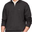 Tommy Hilfiger mens Bill Qz Mock Sweatshirt, Grey Stone, Large US