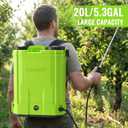 QGeeM 5.3 Gallon Battery Powered Backpack Sprayer, 21V 2.6Ah, 100 PSI Max
