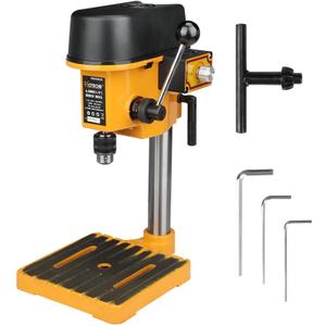 Hoteche Variable Speed Mini Benchtop Drill Press with 1/4-Inch Chuck, 170mm Work Table & 23mm Spindle Travel - Precision Tabletop Drilling Machine for Wood, Metal, Plastic & DIY Projects