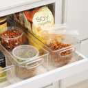 iDesign Plastic Stackable Pantry Bin with Handles, Set of 4, Clear