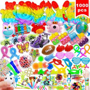 1000 Pcs Kids Party Favors Stocking Stuffers Gifts,Fidgets Toys Pack,Bulk Toys for Carnival Treasure Classroom Prizes Box,Adults Stress Relief Sensory Toys,Pinata Filler, Autism Autistic Children ADHD