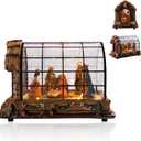 VCUTEKA Christmas Village Collectible Building, Animated Christmas Village Greenhouse Musical Village Perfect Addition to Your Xmas Indoor Decorations or Holiday Displays, Brown (Black)