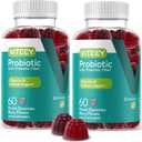 VITEEY Probiotic Gummies with Prebiotics  Gut Health Supplements for Digestive Health  2 Billion CFUs  Vegan, Gluten-Free  120 Count
