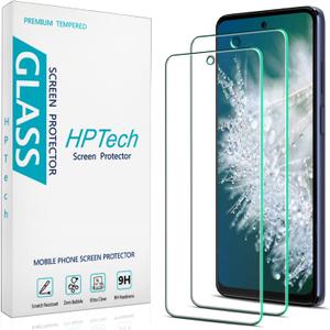 HPTech (2 Pack) Tempered Glass For Motorola Moto G Stylus 2022 / Moto G Stylus 5G 2022 [Not Fit for 2021/2020 Version] Screen Protector, Anti Scratch, Bubble Free (Clear)