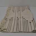 Tritard Boho Area Rug 3x5 - Woven Entryway Rugs with Tassels Farmhouse Aztec Bedroom Lightweight Throw Rugs Washable Indoor Cotton Low Pile Thin Carpet for Kitchen, Bathroom, Playroom, Beige Cream