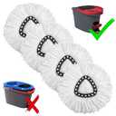 4-Pack Mop Replacement Heads for Ocedar Mop Replace Head EasyWrin Spin Mop Heads Replacements, Easy Cleaning Mop Head Replacement