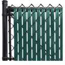 Chain-Link Fence Blade Slats with Bottom Lock (4-ft, Green)