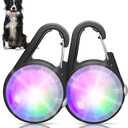 Dog Collar Light, 4 Modes Dog Lights for Night Walking, Rechargeable LED Pet Collar Light for Nighttime Clip on, IP68 Waterproof Pet Walking Accessories-2 Pack(Black)