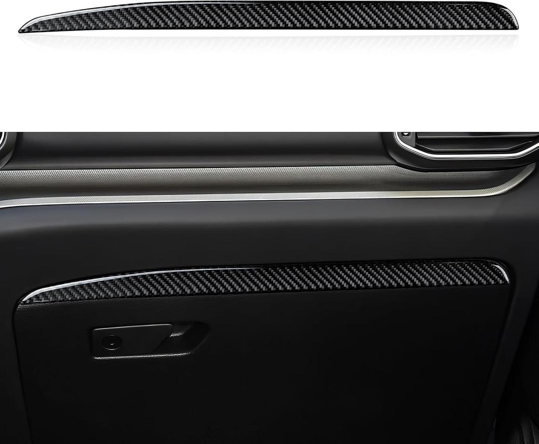 Car Copilot Glove Box Strip Sticker Carbon Fiber Decal Interior Trim Cover for Ford Explorer Sport 2020 2021 2022 2023 2024 Accessories