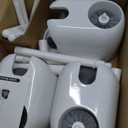 SetSail Toilet Brush Set, 3 Pack with Holder, White