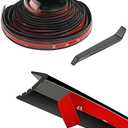 YAKEFLY 13.12Ft Car Window Seal Strip,Self Adhesive Auto Rubber Weather Draft Seal Strip,Universal V-Shaped Window Sealing Strip with Installation Tool,Auto Noise Insulation Draft Accessories